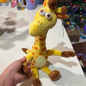Toys R Us Geoffrey Yellow and Brown Giraffe Plush Toy